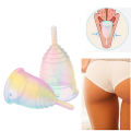 1PCS Women Colorful Cup Medical Grade Silicone Menstrual Cup Feminine Hygiene Menstrual Portable Lady Cup Health Care Period Cup. 