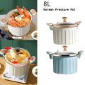 8L Enamel Micro Pressure Pot Korean Vacuum Non stick Soup Pot Non Stick Soup Pot Multifunctional Double Ear Stewing Boiling Pot. 