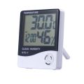 LCD Digital Temperature Humidity Meter HTC-1 Home Indoor Outdoor Hygrometer Thermometer Weather Station with Clock. 