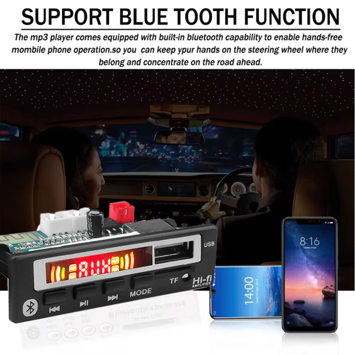 KEBIDU%20Bluetooth%205.0%20MP3%20WMA%20Decoder%20Board%20Wireless%20Car%20Radio%20Module%20DC%2012V%20MP3%20Player%20USB%20TF%20FM%20Car%20Music%20Player%20Accessories%20-%20Image%204