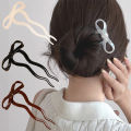 U-Shaped Bow Hair Stick Fashion Acrylic Hairpin Fashion Hair Clip Comb Bun Sweet Headwear Women Hairstyle Girls Hair Accessories. 