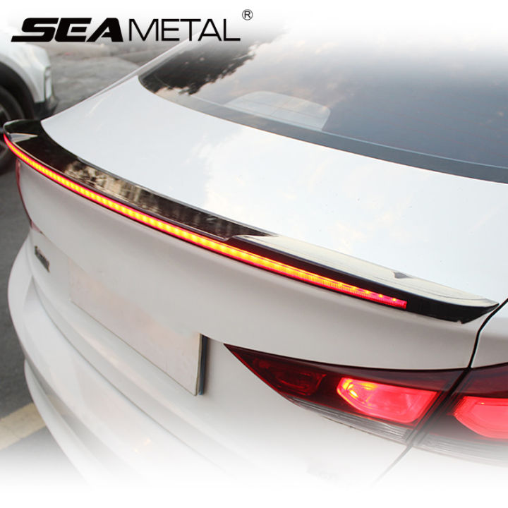 Types Rear Led Spoiler Kit SEAMETAL 120cm Led Spoiler Light Universal Carbon Fiber Car Rear ...