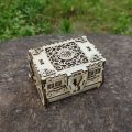 DIY 3D Treasure Box Wooden Puzzle Game Assembly   Building Block Jewelry Box. 