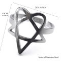 Heartagram Symbol of HIM Music Band Ring for Women Men Stainless Steel Hollow Heavy Metal Finger Rings Jewelry RRRXXXS03.