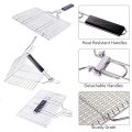 Stainless Steel BBQ Mesh Non Stick Grilling Basket Grill Mesh Mat Meat Vegetable Steak Picnic Party Barbecue Tool. 
