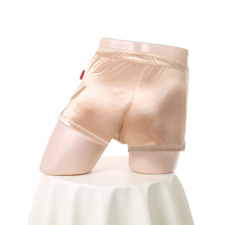 Men's%20Satin%20Sleepwear%20Loungewear%20Sleep%20Shorts%20Bottoms%20Nightwear%20Loose%20Home%20Soft%20Pajamas%20Boxers%20-%20Image%206