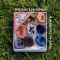 8PCS/Box Titanium Coated Natural Crystal Cluster Electroplated Agate Geode, Energy Balance Reiki Wicca Home Decor. 