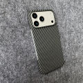 Shockproof Frameless Carbon Fiber Hard Phone Case for IPhone Air 17 16 15 14 Plus 13 12 11 Pro Max Leather Protective  Cover. 