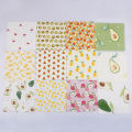 12Pcs/Set Fruit Series Printed Cotton Twill Fabric Patchwork,Square Shape Cloth Bundle For DIY Handmade Sewing&Quilting Material.