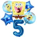 6Pcs SpongeBob SquarePants Patrick Star Balloon set Birthday Party Balloons Helium Ballons Boy Girl Baby Shower Party Supplies. 