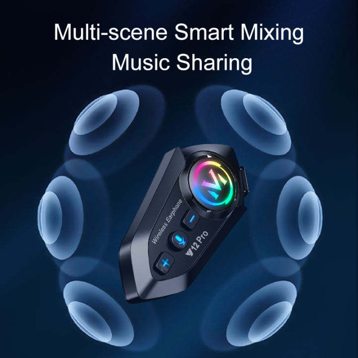 Y12%20Pro%20Motorcycle%20Helmet%20Bluetooth%20Headset%20Intercom%20Distance%20500M%20IP56%20Dust%20And%20Waterproof%20Voice%20Assistant%20Mixing%20Music%20Sharing%20-%20Image%206