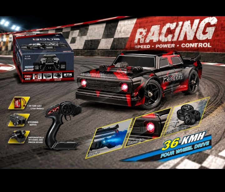 1:18%20Scale%20RC%20Racing%20Car%202.4GHz%204WD%20High%20Speed%2036KM/H%20Remote%20Control%20Drift%20Car%20with%207.4V%201200mAh%20Li-ion%20Battery%20%E2%80%93%20Black%20&%20Red%20-%20Image%202