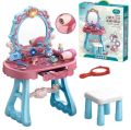 Dressing Table set for Children Age 1-6 Years | Princess Makeup Vanity Table with Chair 29 pcs. 