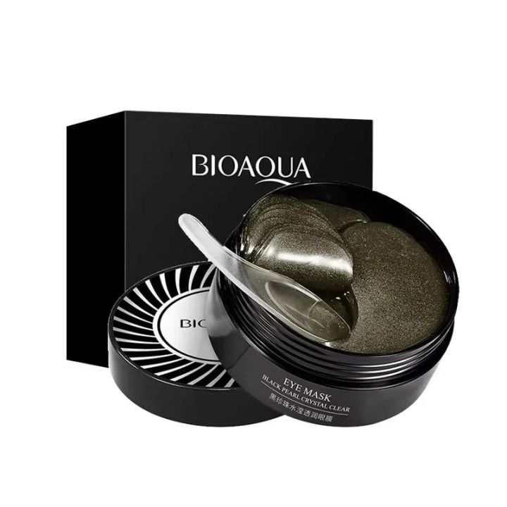 BIOAQUA Black Pearl Crystal Clear Eye Mask – Brightening & Hydrating Under Eye Patches (60PCS / 30 Pairs) BQY98283