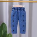 Girls jeans straight pants nz69. 