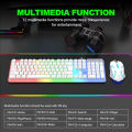 GTX350 Gaming Keyboard Mouse Combos Computer Laptop Backlight Gamer Kit LED Wired Usb Keyboard GTX350 Set-Black. 