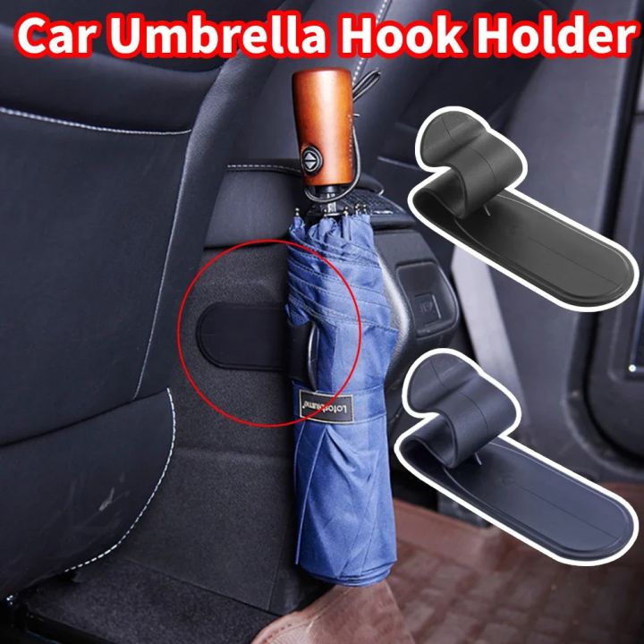 1/2Pcs Universal Stylish Car Umbrella Hook Holder Multifunction Adhesive Plastic Umbrella Holders Auto Interior Accessories