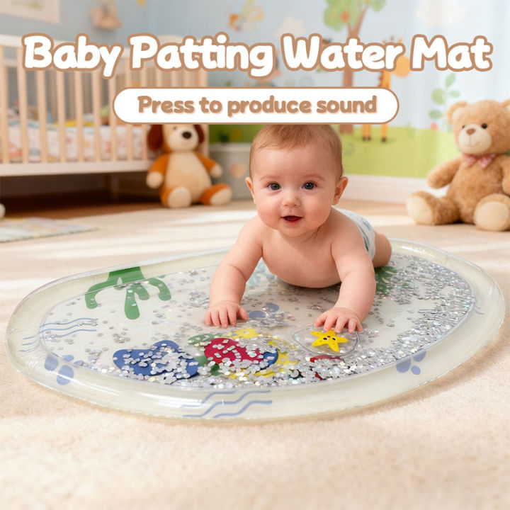 Infant Watermat Inflatable Pvc Baby Water Mat for Infants Toddlers Early Education ...