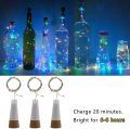 20 LEDs Cork Bottle Fairy Lights USB Rechargeable Christmas Garland String Lights for Bedroom Room Home Wedding Party Decoration.
