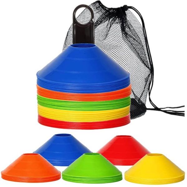 Training Marker - 50 Pieces - Practise Flat Cones Cone Plastic Cone Colour Color Colours Football.
