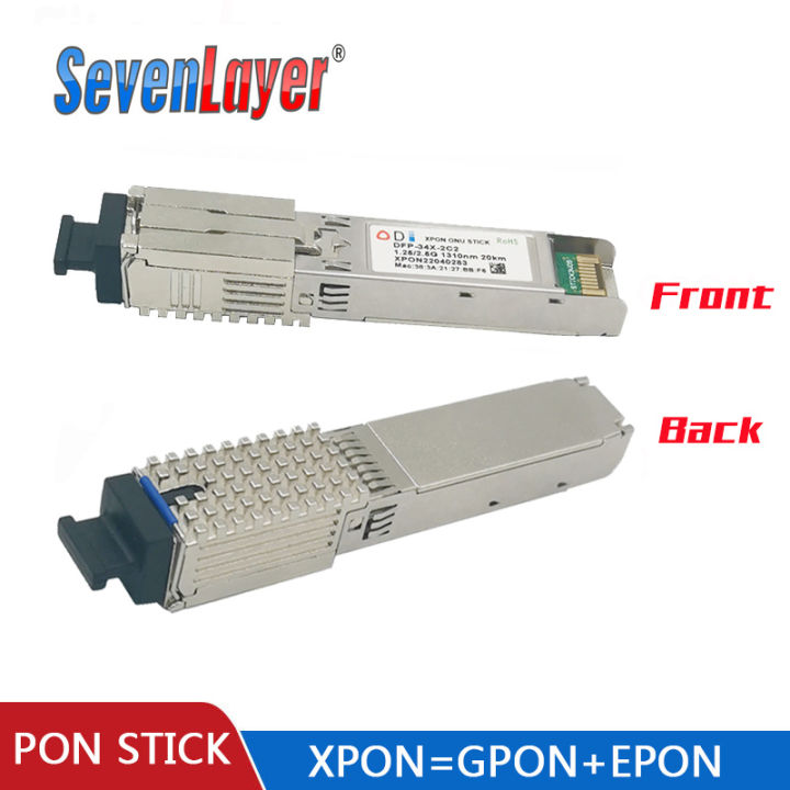PON STICK EPON GPON XPON SFP ONU Stick With MAC SC Connector DDM Module HGU 1490/1330nm PPPoE IPoE 1.25Gbps