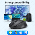 Portable Wireless Bluetooth Mouse Compact Ergonomic 2.4G USB Noiseless 1600DPI 500mAh Rechargeable for PC Tablet Laptop MacBook. 