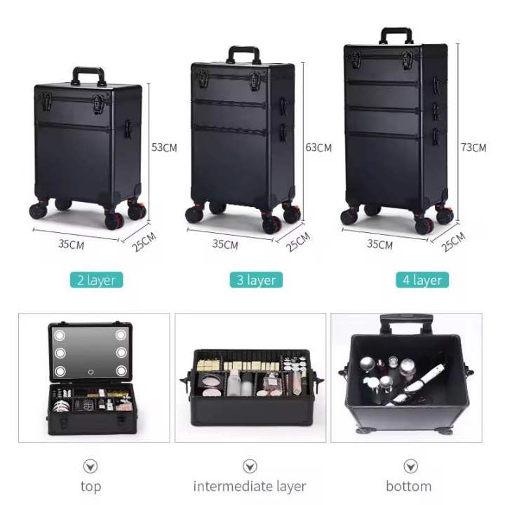 Large capacity Desktop Makeup Organizer with with led mirror Makeup Organizer with mirror portable Makeup Organizer with Light Mirrors