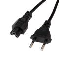 EU Euro  Power Cable European American IEC C5 Cloverleaf Power Cord 1.2m 4ft For AC Adapters Laptop Notebook. 