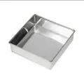 Cake Baking Pan Square Shape Baking Mould, Silver 7x7 inches. 