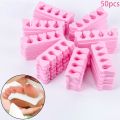 50Pcs/Pack Pink Nail Art Toes Separators Fingers Foots Sponge Soft Gel UV Tools Polish Manicure Pedicure. 