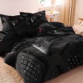 3Pcs Gaming Equipment Pattern - Modern Video Game Controller Mouse Keyboard Headphone Gamepad Print Duvet Cover Bedding Set. 