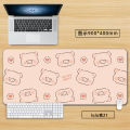 Cartoon Pink Cute Pig Large Mouse Pad - XXL Kawaii Desk Mat for Girls, Creative Non-Slip Keyboard Surface for Gaming & Office. 