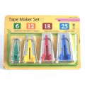 DIY Bias Tape Maker Set – 4 Sizes (6mm, 12mm, 18mm, 25mm) Sewing & Quilting Tool Kit.