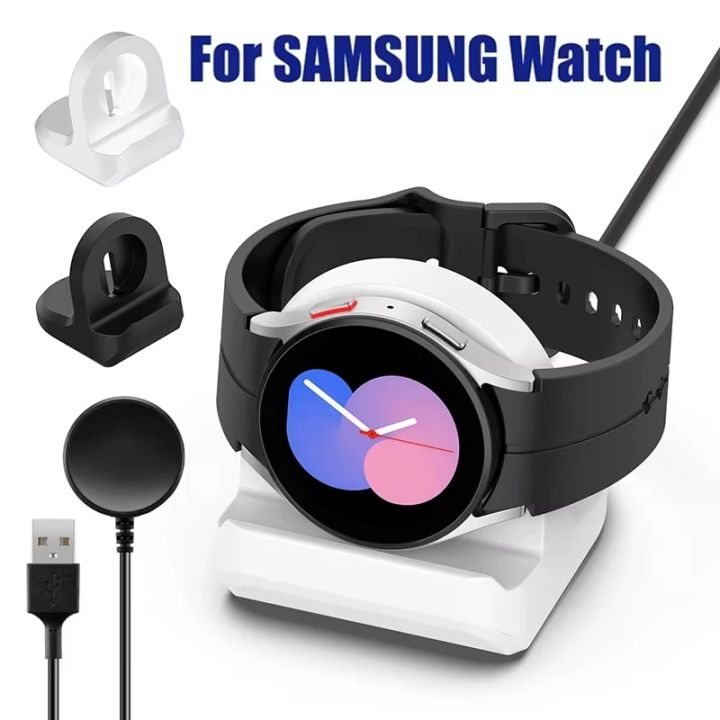 USB Cable Fast Charger Dock Station Magnetic Watch Wireless Charger For Watch 3 4 Active 2 1 Charging Cable Dock