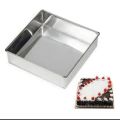 Cake Baking Pan Square Shape Baking Mould, Silver 7x7 inches. 