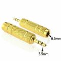 3.5mm Male to 6.5mm Female Audio Adapter with Gold-Plated Connectors for Enhanced Sound Quality and Versatile Compatibility. 