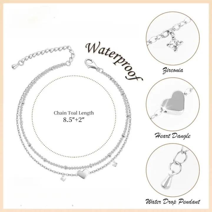 Dainty%20Layered%20Silver%20Anklet%20with%20Heart%20Charm%20-%20Elegant%20CZ%20Bracelet%20for%20Women,%20Waterproof%20&%20Trendy%20Gift%20-%20Image%206