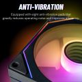 PRISM 4 PRO ARGB CPU Fan 4PIN PWM Silent Chassis Fan 120mm Infinite Mirror 5V 3PIN Motherboard Light Sync Case Cooler Fan. 