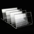 25Pcs Acrylic L-Shaped Label Stands 6x4cm Business Card Transparent Holders Deskstop Sign Frame Display Price Tag Poster Rack. 