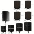 1pcs Durable All-Weather Speaker Cover - Waterproof, Dustproof & Sun-Resistant Polyester for Indoor/Outdoor Use, Black. 