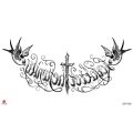Disposable Tattoo Sticker, Fake Tattoo for Woman, Waterproof Body Art Tattoo for Couples Letter Lotus Flower Temporary Tattoo.