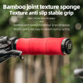 ROCKBROS Bicycle Grips Bamboo Joint Bike Handlebar Grips With Dust Plug Soft Shockproof EVA Aluminum Alloy Cycling Handle Parts. 