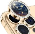 Golden Diamond Camera Lens Protector for iPhone 13 Pro Max. 