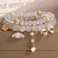 stone Beads Bracelet With Cute Charms For Girls. 