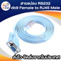 150 cm RJ45 male serial DB9 9 pin female connector for Management Console (light blue). 