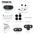 FreedConn Bluetooth Motorcycle Intercom Helmet Headset Wireless Motorbike Head Interphone LCD Screen FM Earphone. 