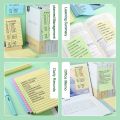 200sheets Line Sticky Notes 4 Colors Portable Student Note Marker Writing Sticky Notes Self-Adhesive Easy To Apply Notepad. 