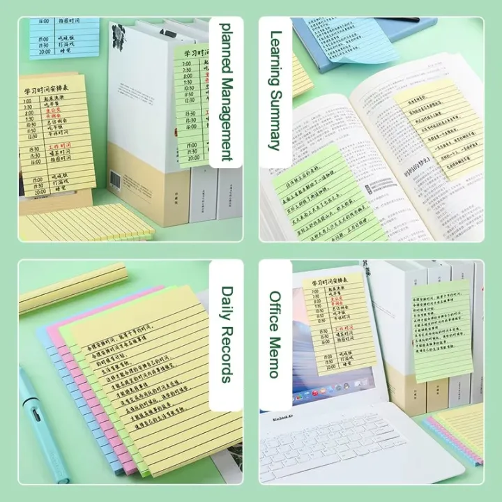 200sheets%20Line%20Sticky%20Notes%204%20Colors%20Portable%20Student%20Note%20Marker%20Writing%20Sticky%20Notes%20Self-Adhesive%20Easy%20To%20Apply%20Notepad%20-%20Image%206