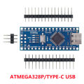 AITEWIN Promotion For arduino Nano 3.0 Atmega328 Controller Compatible Board  Module PCB Development Board without USB V3.0. 