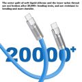 120W 6A Super Snelle Lading Pd Type C Vloeibare Siliconen Kabel ชาร์จเร็ว1M 2M Usb Kabel Usb C สายชาร์จแบตเตอรี่ Groothandel. 
